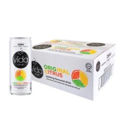 VIDA ZERO Sparkling Drink Original Citrus 24tin x 325ml